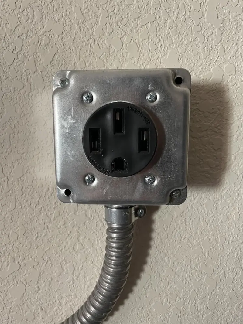 NEMA 14-50 outlet installed for Electrical Panel Upgrade in El Cerro Mission